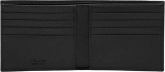 Prada Portemonnee - Heren - Portefeuilles - Zwart - ONE Size - Leer - Accessoires