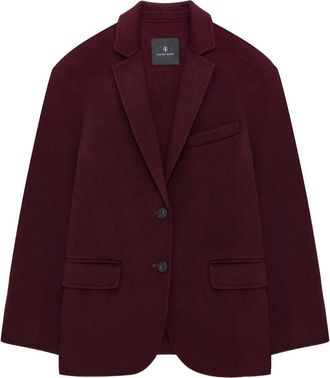 Anine Bing Quinn Blazer - Burgundy Cashmere Blend