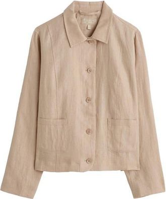 Seasalt Cornwall Arame Linen Jacket in Whelk at Nordstrom, Size 18 Us