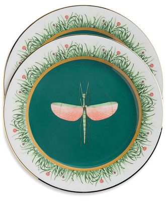La DoubleJ Libellula dinner plates (set of two) - Green