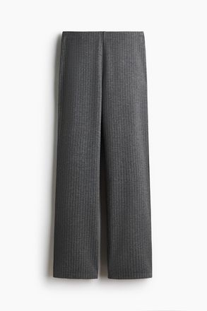 H&M Schlupfhose aus Jersey - Graumeliert/Nadelstreifen