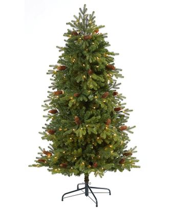 Nearly Natural 5.5Ft. Yukon Mountain Fir Artificial Christmas Tree