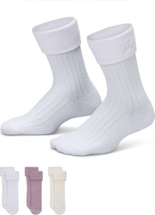 Nike Jordan Kids Foldover Micro Crew Socks (3 Pairs) in Multicolor | GJ0844-W5T