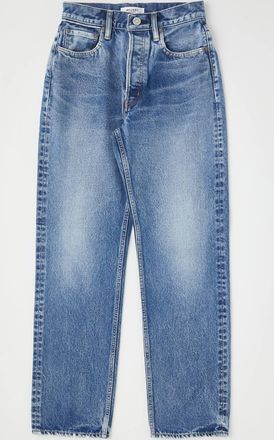 Moussy Womens Trenton Wide Straight Jean In Light Blue