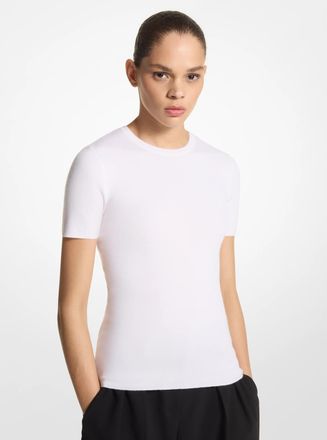 Michael Kors Cashmere Short-Sleeve Sweater