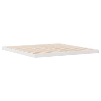 Berkfield Home Floor Bed Frame White 180x220 cm Solid Wood Pine