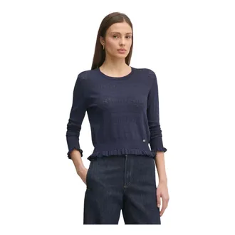 Gaud&igrave; Jersey con volantes en el bajo - Knitwear - Mujer - Azul - L