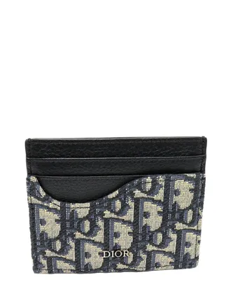 Dior Card Case Saddle Oblique Jacquard (Authentic Pre-Loved)