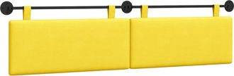 vidaXL Cabecero Colgante Amarillo Claro Tela De Pana Vidaxl