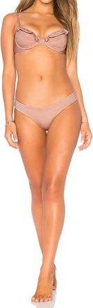 L*Space Shine On Me Priscilla Bikini Top In Dusty Pearl