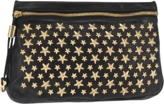 Jimmy Choo London Pre-owned Clutches, female, Black, Size: ONE SIZE Pre-owned Leather Clutch