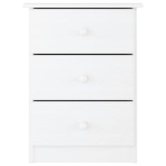 Berkfield Home Beautiful Bedside Cabinet ALTA White 41x35x55 cm Solid Wood Pine | Size: 41 x 35 x 55 cm