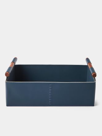 Rabitti 1969 Beta Leather Rectangular Low Basket