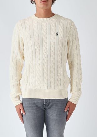 Polo Ralph Lauren Maglia girocollo in cotone con logo Pony ricamato