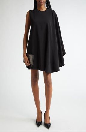 Stella McCartney One-Sleeve Stretch Cady Minidress in Black at Nordstrom Rack, Size 4 Us / 38 It