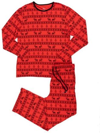 Leveret Mens Viscose Matching Family Holiday Pajamas, Reindeer & Polar Bear Prints at Nordstrom, Size Xx-Large