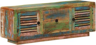 vidaXL vidaXL Mobile Porta TV 110x30x40 cm in Legno Massello di Recupero