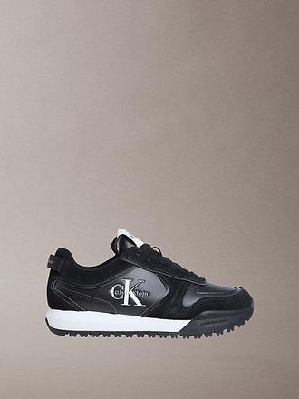 Calvin Klein Zapatillas De Running De Ante Con Marca Distintiva