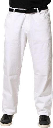 Paul & Shark Straight Mid Waist Denim Broek Jeans - Heren - Regular Fit Jeans - Wit - 3XL - Denim - Jeans