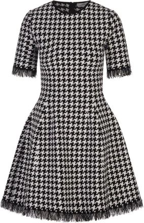 Alexander McQueen Kleedjes, Dames, Zwart, M, Polyester, Zwarte Gebreide Jurk