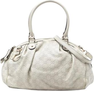 Gucci Pre-owned Handbags, unisex, White, Size: ONE SIZE Pre-owned Sukey Satchel