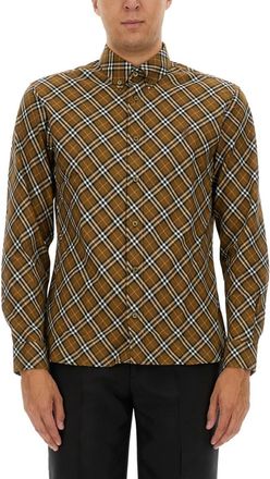 Burberry Brown Regular Checks Shirt
