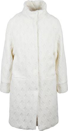 Olivier Horigamy White Virgin Wool-Blend Coat