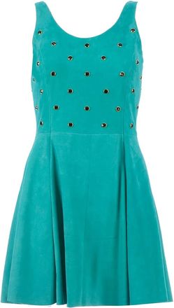 Drome Embellished leather dress - Verde