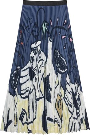 Munthe Midi Rokken - Dames - Midirokken - Blauw - L - Rokken