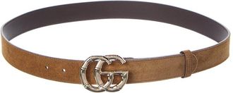 Gucci Gg Marmont Suede Belt
