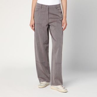 Golden Goose Light brown pants in chevron wool blend