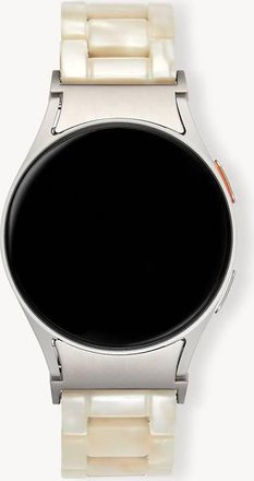 Machete Jewelry Womens Samsung Galaxy Watchband In White Shell