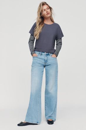 Good American Low-Rise Loose Wide-Leg Jeans
