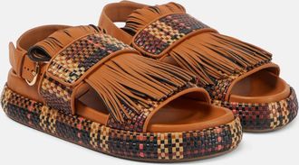 Ulla Johnson Fringed woven leather sandals