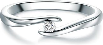 Trilani Womens Sterling Silver Ring - Size R
