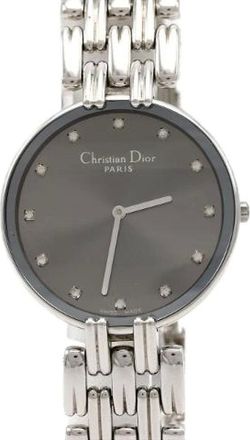 Dior Pre-owned Watches, female, Gray, Size: ONE SIZE Pre-owned Bagheera Stainless Steel Quartz Watch