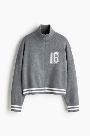 H&M Cardigan mit Zipper - Grau