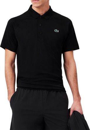 Lacoste Mens L1230 Sport Short Sleeve Polo Shirt, Black, Medium (Manufacturer Size:4)