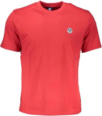 North Sails T-shirt met korte mouwen en ronde hals - Heren - T-shirts - Rood - 2XL - Katoen - Tops