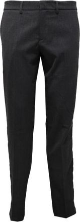 Paolo Pecora Broeken, Heren, Grijs, S, Wol, Donkergrijze wollen mix broek