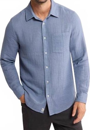 Fair Harbor Oceanfront Beachy Texture Shirt In Maritime