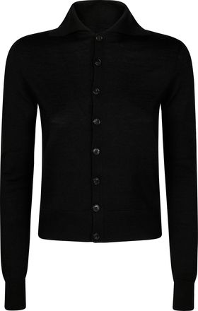 Maison Margiela Classic Black Cardigan With Button-Down Front