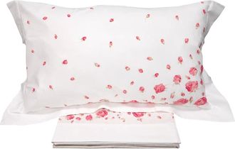 Blumarine Home, Dames, Roze, ONE Size, Katoen, Sogno Bed Linen Set