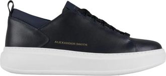 Alexander Smith Wembley Heren Zacht Blauw Leer - Heren - Sneakers - Blauw - 45 EU - Leer - Schoenen