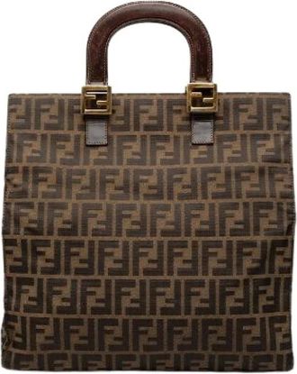 Fendi Pre-owned Tote Bags, female, Brown, Size: ONE SIZE Pre-owned Leather Tote Bag