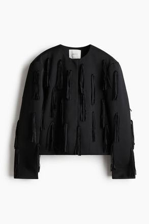H&M Jacke mit Fransen - Schwarz