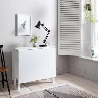 N&ouml;a & Nani Gustav Folding Dining Table with Drawer in White