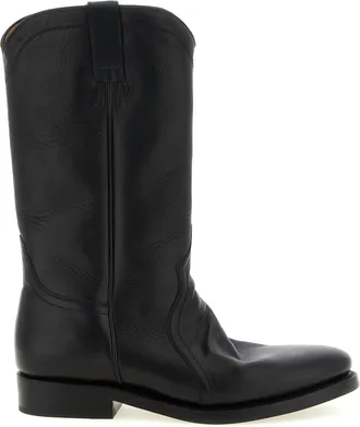 Jil Sander Black Calfskin Over The Mens Knee