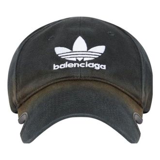 Balenciaga x adidas Trefoil Balenciaga Logo Cap Black White 723749410B21077
