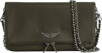 Zadig&Voltaire Rock Clutch - Dames - Schoudertassen - Groen - ONE Size - Katoen - Tassen